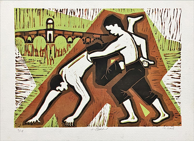Levent Tosun imzalı tablo — Gravür, 34×25 cm, 1.000 TL müzayede satışı
