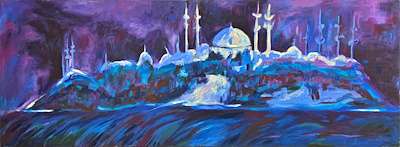 Fehim Güler imzalı tablo — Yağlı Boya, 50×150 cm, 4.500 TL müzayede satışı