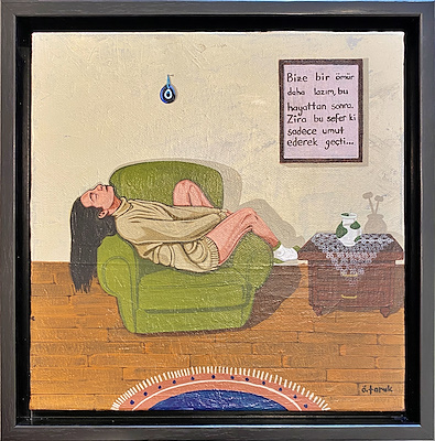 Ömer Faruk Erdoğan imzalı tablo — Yağlı Boya, 25×25 cm, 45.000 TL müzayede satışı