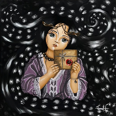 Irmak Ela Savlık imzalı tablo — Yağlı Boya, 40×40 cm, 3.500 TL müzayede satışı