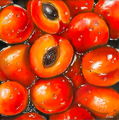 Büşra Söylemez imzalı tablo — Yağlı Boya, 40×40 cm, 3.000 TL müzayede satışı