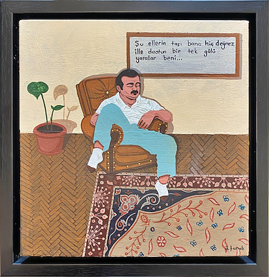 Ömer Faruk Erdoğan imzalı tablo — Yağlı Boya, 25×25 cm, 32.500 TL müzayede satışı