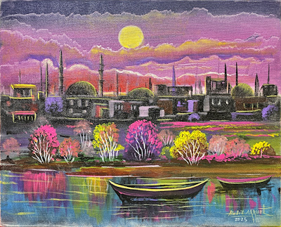 Halil Akkurt imzalı tablo — Yağlı Boya, 40×50 cm, 5.000 TL müzayede satışı