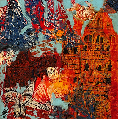 Meltem Akkaya imzalı tablo — Yağlı Boya, 30×30 cm, 4.500 TL müzayede satışı