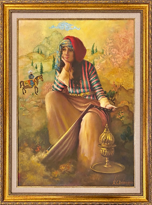 Kamil Aslanger imzalı tablo — Yağlı Boya, 50×70 cm, 65.000 TL müzayede satışı