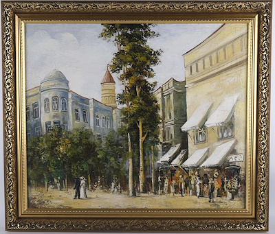 Gürcistan Tiflis imzalı tablo — Yağlı Boya, 57×50 cm, 2.303 TL müzayede satışı
