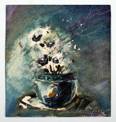 Ender Dandul imzalı tablo — Karışık Teknik, 15×15 cm, 1.013 TL müzayede satışı