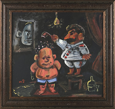 Siyasi Hiciv Ve Karikatürize imzalı tablo — Yağlı Boya, 50×45 cm, 2.763 TL müzayede satışı