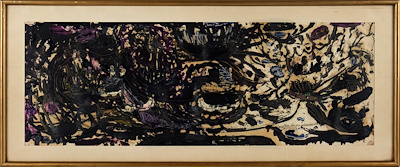 Hayrünnisa Yazgı imzalı tablo — Sulu Boya, 24×68 cm, 17.272 TL müzayede satışı