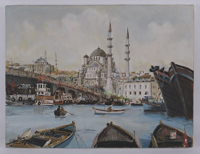 Şükrü Çağlayan imzalı tablo — Sulu Boya, 45×35 cm, 5.987 TL müzayede satışı