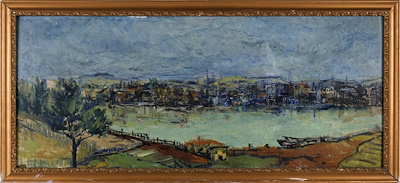 İhsan Cemal Karaburçak imzalı tablo — Yağlı Boya, 30×72 cm, 282.525 TL müzayede satışı