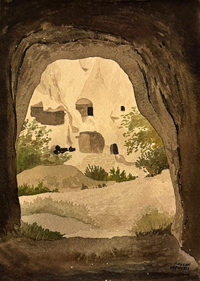 Selçuk Uçku imzalı tablo — Sulu Boya, 20×15 cm, 1.671 TL müzayede satışı