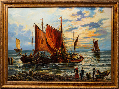 A.terziyan A.terziyan Ermenice imzalı tablo — 47×67 cm, 31.938 TL müzayede satışı