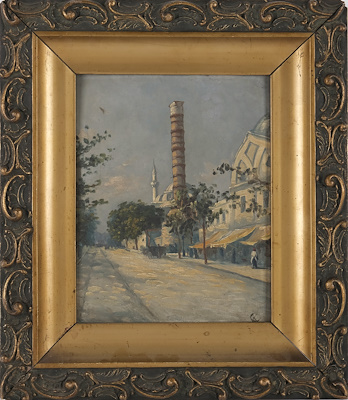 C.k . imzalı tablo — Yağlı Boya, 23×17 cm, 19.654 TL müzayede satışı