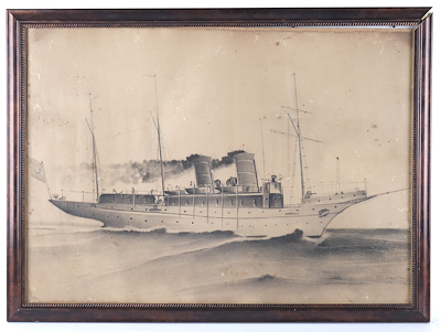 Hamidiye Yatı imzalı tablo — 42×57 cm, 7.862 TL müzayede satışı