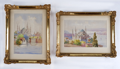 Şerif Renkgörür imzalı tablo — Sulu Boya, 13×19 cm, 31.938 TL müzayede satışı