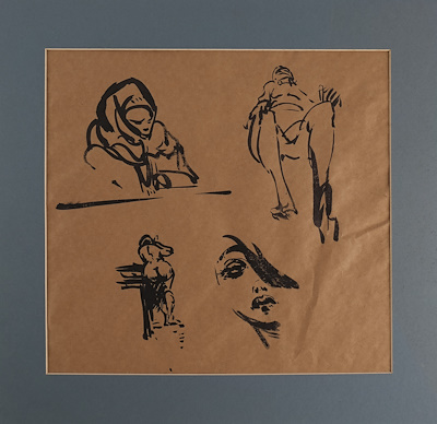 Desen Çalışması imzalı tablo — 30×30 cm, 1.081 TL müzayede satışı