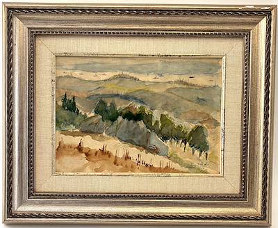 Mustafa Turgut imzalı tablo — Sulu Boya, 18×25 cm, 24.567 TL müzayede satışı
