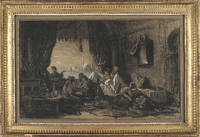 Louise Tesson imzalı tablo — Pastel Boya, 28×45 cm, 23.339 TL müzayede satışı