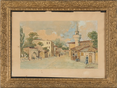 Salahaddin Osmanlı imzalı tablo — Sulu Boya, 18×26 cm, 11.055 TL müzayede satışı