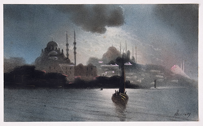 Onnik Azerian imzalı tablo — Pastel Boya, 33×20 cm, 14.740 TL müzayede satışı