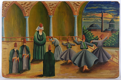 Mevlana imzalı tablo — 50×70 cm, 7.862 TL müzayede satışı
