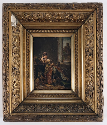 Osmanlı imzalı tablo — Yağlı Boya, 15×11 cm, 12.284 TL müzayede satışı