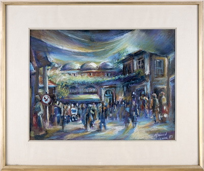 Ramadan Tuzcuoğlu imzalı tablo — Pastel Boya, 40×40 cm, 983 TL müzayede satışı