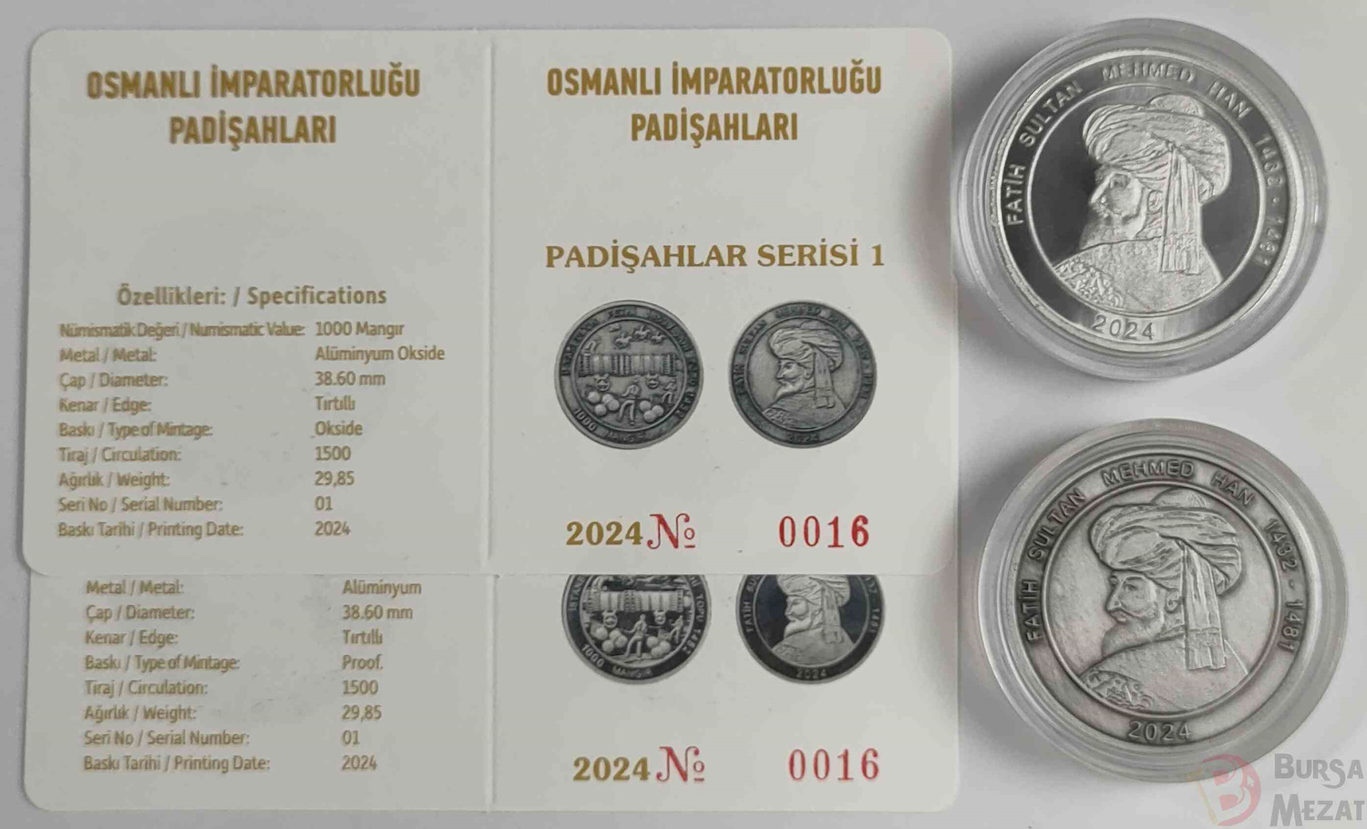 2 ADET 2024 YILI FATİH SULTAN MEHMED HAN 