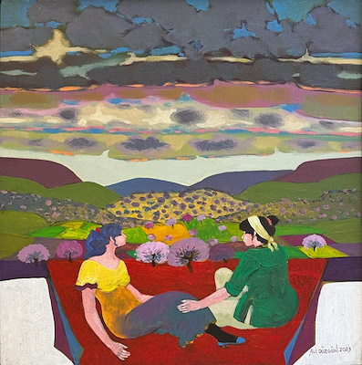 Ali Düzgün imzalı tablo — Yağlı Boya, 40×40 cm, 10.000 TL müzayede satışı