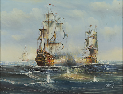 J. Harvey imzalı tablo — Yağlı Boya, 45×59 cm, 4.250 TL müzayede satışı