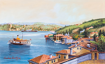 Cumhur Koraltürk imzalı tablo — Yağlı Boya, 60×100 cm, 40.000 TL müzayede satışı