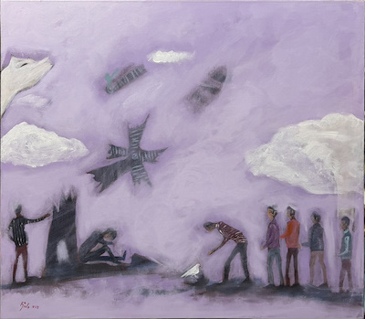 Şerif Kino imzalı tablo — Akrilik Boya, 70×80 cm, 5.000 TL müzayede satışı