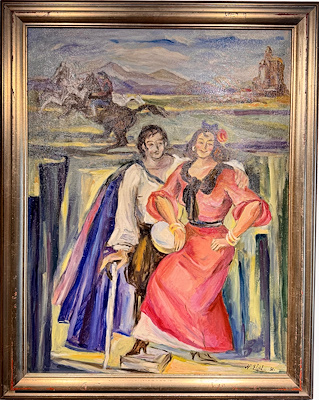 Necdet Elal imzalı tablo — Yağlı Boya, 67×42 cm, 5.500 TL müzayede satışı
