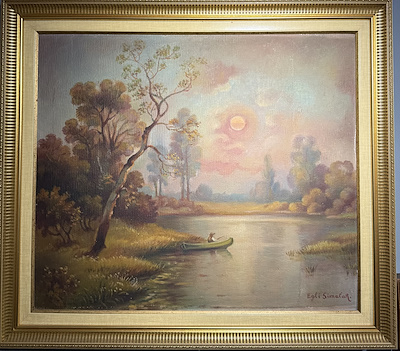 Egli Simalar imzalı tablo — Yağlı Boya, 60×51 cm, 5.000 TL müzayede satışı