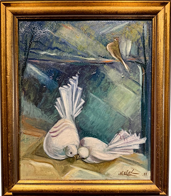Necdet Elal imzalı tablo — Yağlı Boya, 24×28 cm, 4.750 TL müzayede satışı