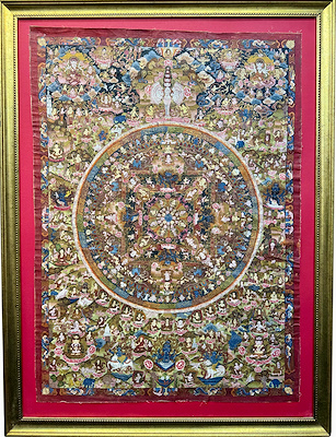 Tibet Mandala imzalı tablo — 51×71 cm, 27.500 TL müzayede satışı