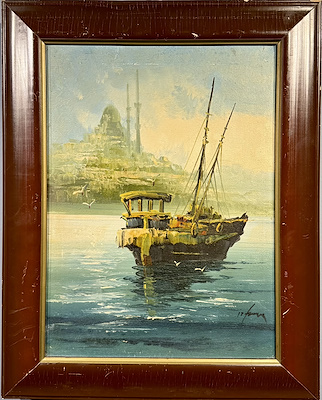 İrfan Çiftçi imzalı tablo — Yağlı Boya, 37×28 cm, 6.000 TL müzayede satışı