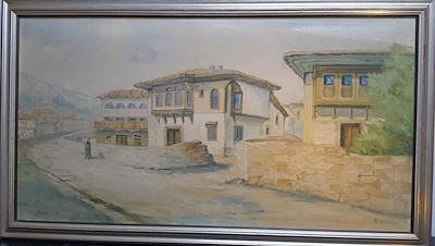 Murat Ersin imzalı tablo — Yağlı Boya, 93×50 cm, 10.000 TL müzayede satışı