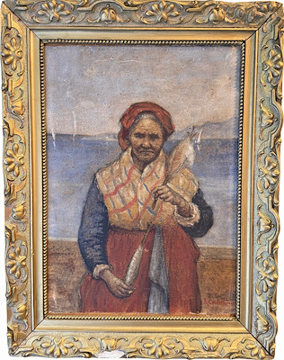 Raffaele imzalı tablo — Yağlı Boya, 39×27 cm, 10.000 TL müzayede satışı