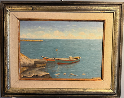 Hakkı İnan imzalı tablo — Yağlı Boya, 34×23 cm, 10.000 TL müzayede satışı