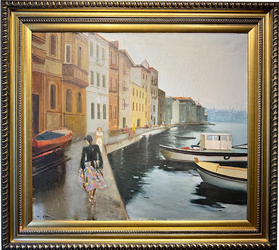 Sakit imzalı tablo — Yağlı Boya, 69×78 cm, 9.000 TL müzayede satışı