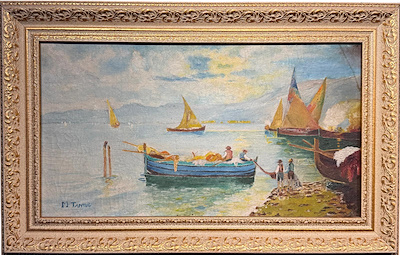 M.tantuğ imzalı tablo — Yağlı Boya, 23×43 cm, 4.000 TL müzayede satışı