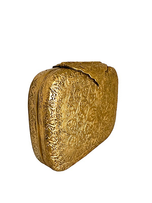 19th century Ottoman Tombak Cigarette Case with monogram-A cigarette case  of 10.5x8cm, completely