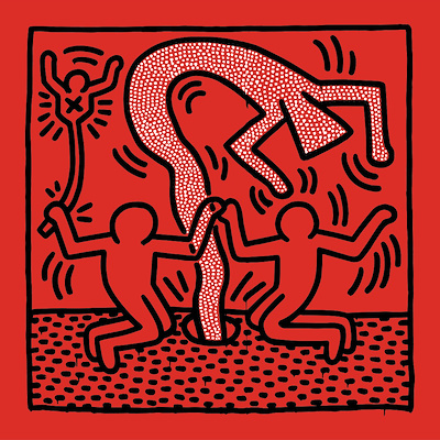 Keith Haring imzalı tablo — 70×70 cm, 600 TL müzayede satışı