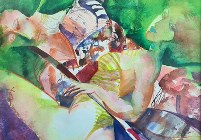 Christo Yotov imzalı tablo — Sulu Boya, 50×70 cm, 17.000 TL müzayede satışı