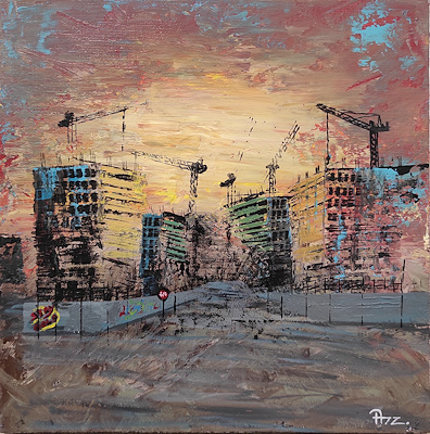 Veysel Ayaz imzalı tablo — Akrilik Boya, 30×30 cm, 950 TL müzayede satışı