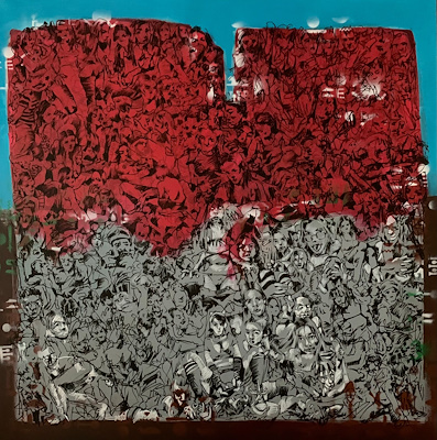 Burçak Güner Gölgeli imzalı tablo — Akrilik Boya, 100×100 cm, 11.000 TL müzayede satışı