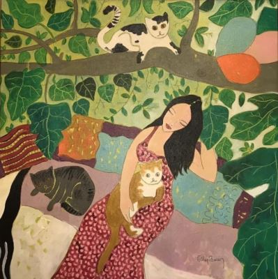 Gülay Baran imzalı tablo — Karışık Teknik, 50×50 cm, 650 TL müzayede satışı