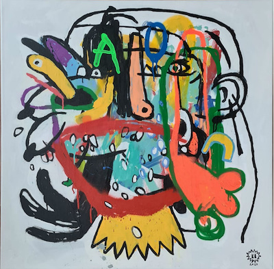 Kerem Ardahan imzalı tablo — Akrilik Boya, 85×85 cm, 9.000 TL müzayede satışı
